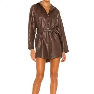Marissa Webb Collective Faux Leather Shirt Dress